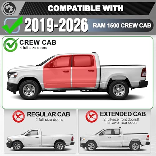 Estribos laterales Dodge Ram 1500 2019-2026 acero carbón miniatura 2