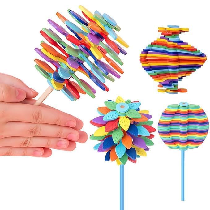 Lavilok Spin Candy Flower Rotating Lollipop Magic Lollipop Tree Stress Relief Toys Rattle (Multicolor)_F20 2