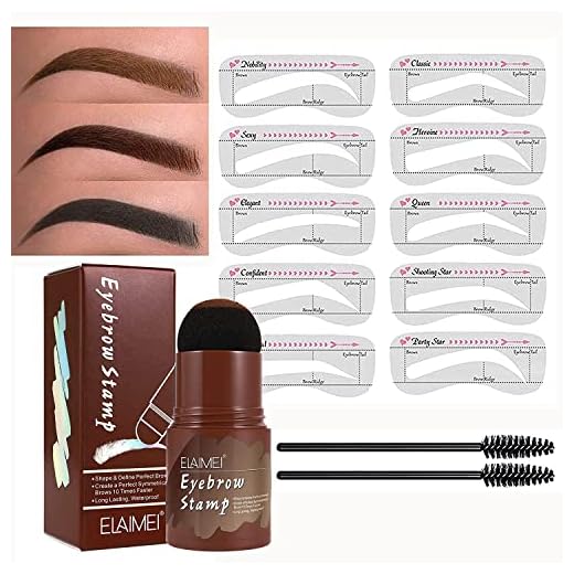 Kit De Sello De Cejas, Estampado Y Modelado De Cejas, Plantilla Duradera Resistente Al Agua Para Mujeres (Marrón claro)