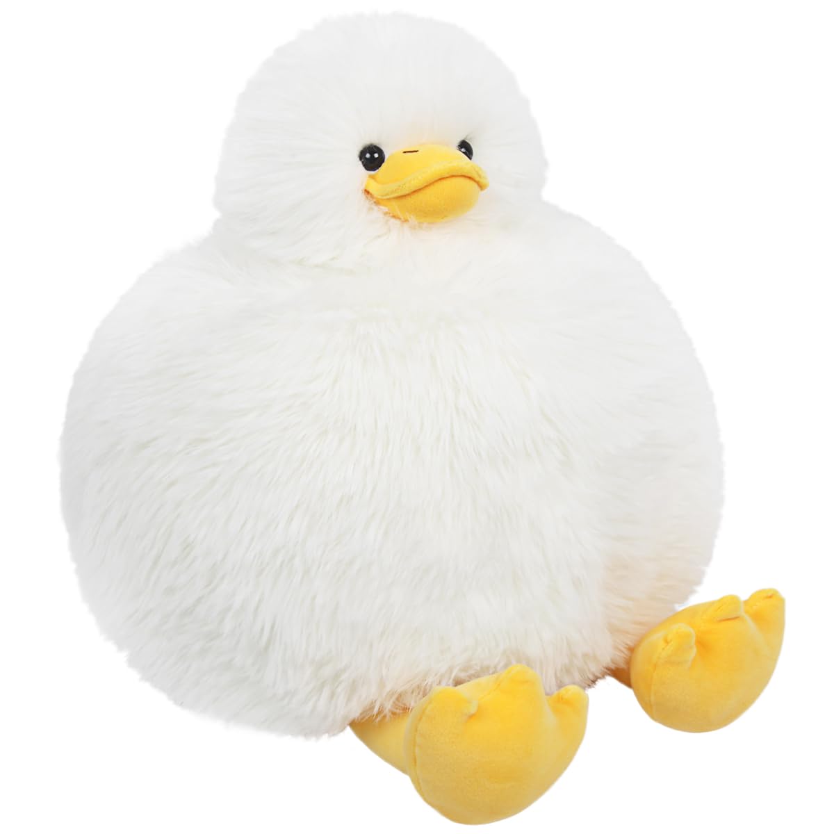 Novelty Cute White Duck Stuffed Animal Plushie Pillow Cartoon Fluffy Funny Goose Anime Plush Toy Kawaii Hugging Body Pillow Surprise Gifts for Boys Girls Kids Christmas Birthday 20in