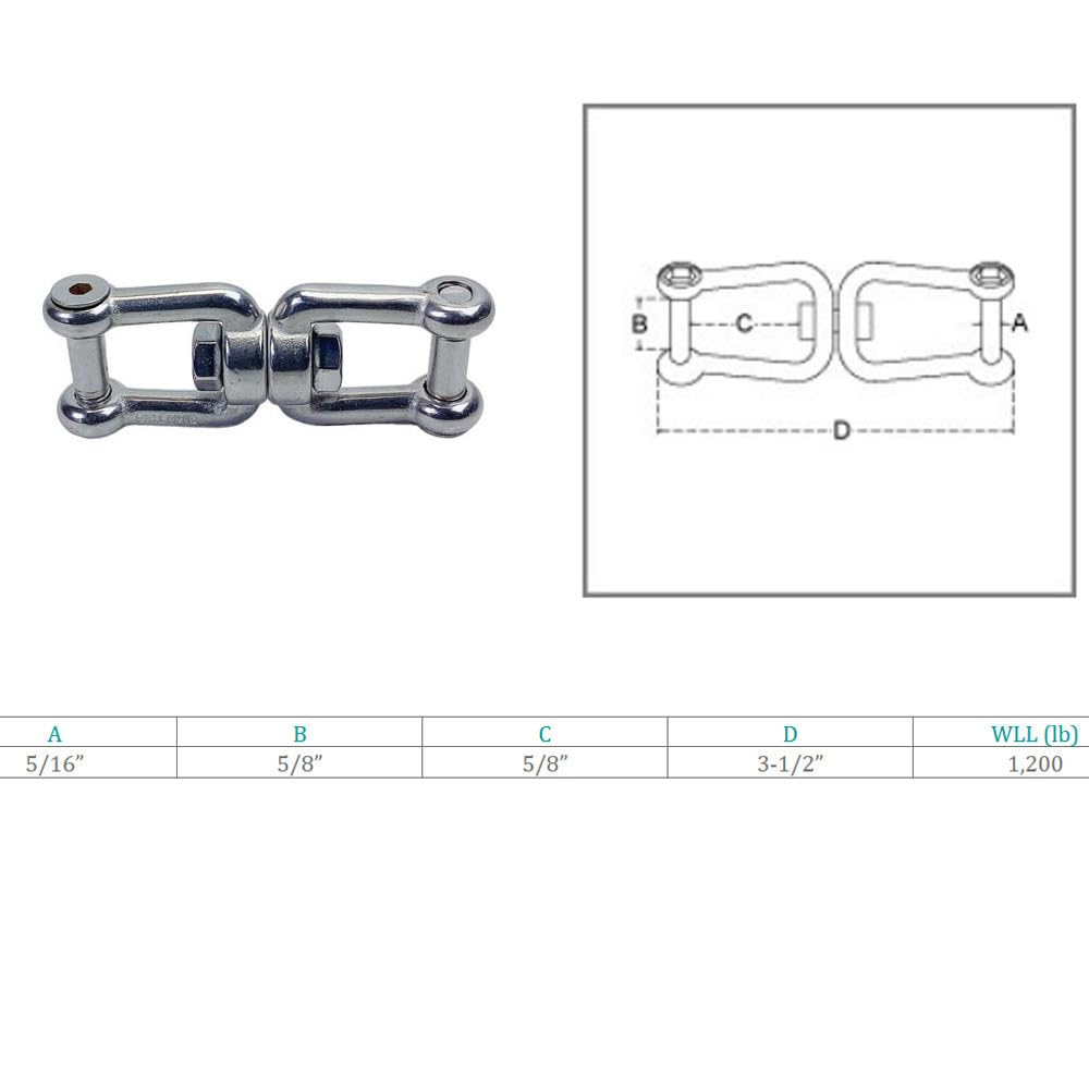 Prolinemax Marine Stainless Steel 5/16