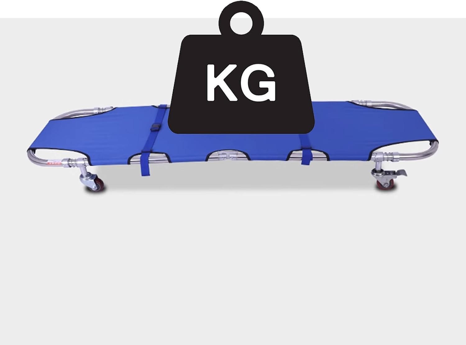 Folding Stretcher, Medical Rescue Stretcher, 4 Wheels Portative Stretcher Rescue, Spine Board Stretcher Immobilization, for Patient Transport, Outdoor Camping, Sports Venues