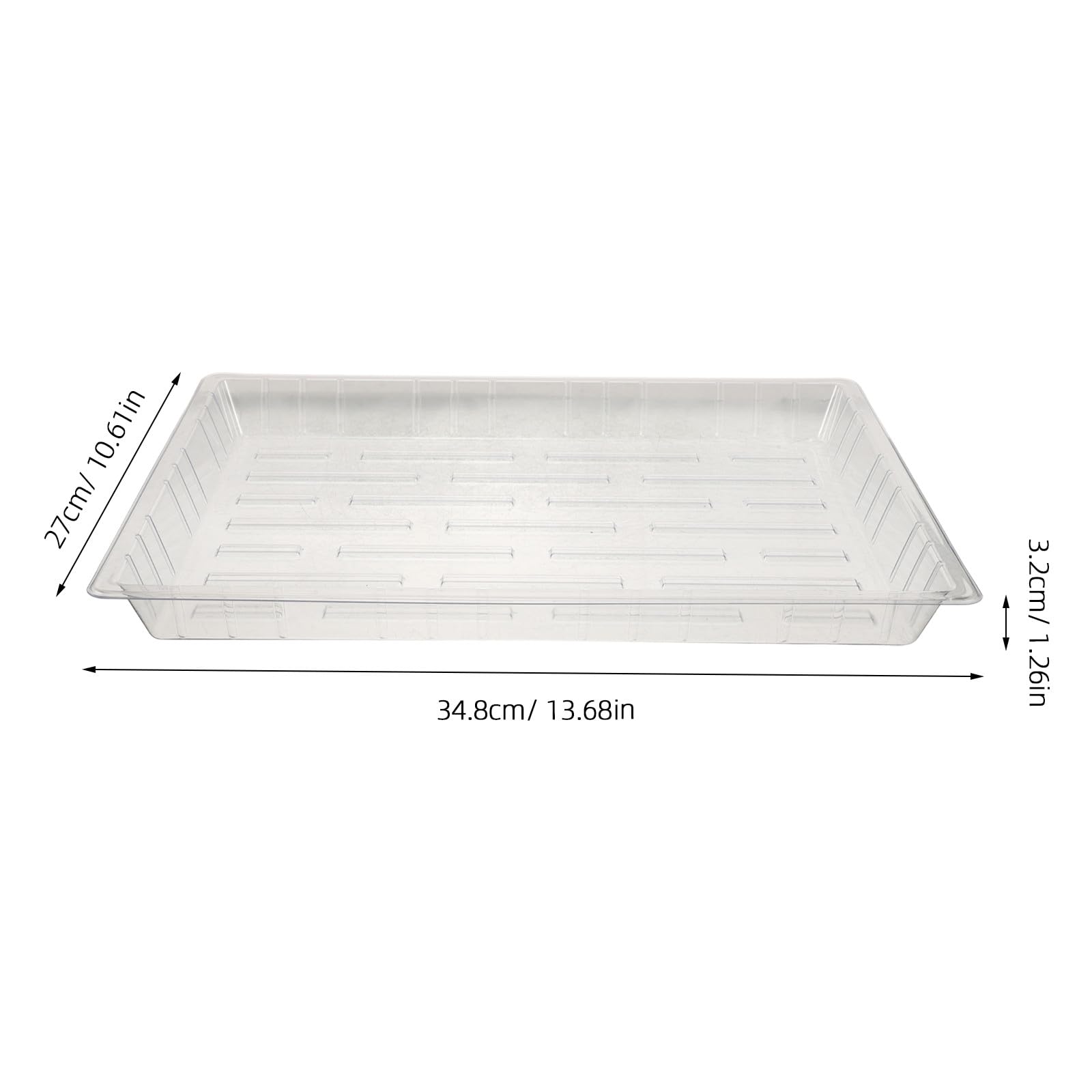 Lurrose 5 bandejas para semilleros, bandejas de propagación de Plantas de 1 | Bandeja de plástico para germinación y propagación de semillas para jardín, plantación, plántulas, tierra y horticultura hidr
