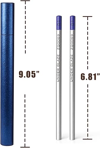 Miniatura 5 de Lápices de inmersión (Azul Gam, 2ps) Lápices de Underglaze para Cerámica. Lápiz de Underglaze Negro Lápiz de Precisión para Cerámica