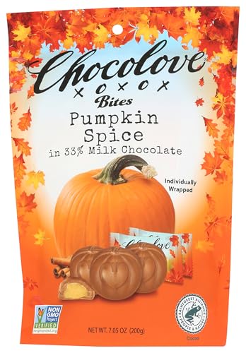 CHOCOLOVE Pumpkin Spice Milk Chocolate Bites, 7.05 OZ