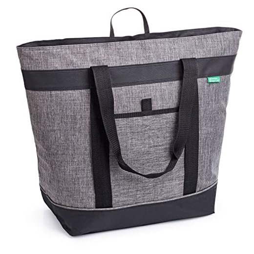 Jumbo Insulated Cooler Bag (Charcoal) with HD Thermal Insulation - Premium, Collapsible Soft Cooler Makes a Perfect Insulated Grocery Bag, Food Delivery Bag, Travel Bag, Beach or Picnic Bags