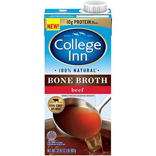 BBD:30Apr2024 College Inn 100% Natural Beef Bone Broth, 32 fl Ounce (Pack of 12)
