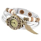 Marke: Taffstyle. 1 Stück. Material Armband: Leder. Material Gehäuse: Metall. Gehäusedurchmesser: 37 mm. Länge: 200 mm. Gehäusehöhe: 9,2 mm. Uhrwerk: Analoges Quarzuhrwerk. Verschluß: Druckverschluß - Durch 2 Druckknöpfe ist die Länge Variabel zwischen 18 cm und 20 cm einstellbar. Wasserschutz: Spritzwassergeschützt. Gewicht: 25 g. Farbe: Schwarz, Blau, Braun, Rot, Grün, Orange und Weiß - je nach Auswahl.