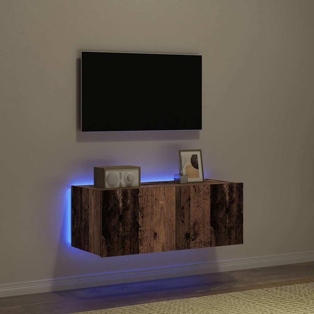 vidaXL Szafka pod telewizor 80 x 35 x 31 cm Stare drewno
