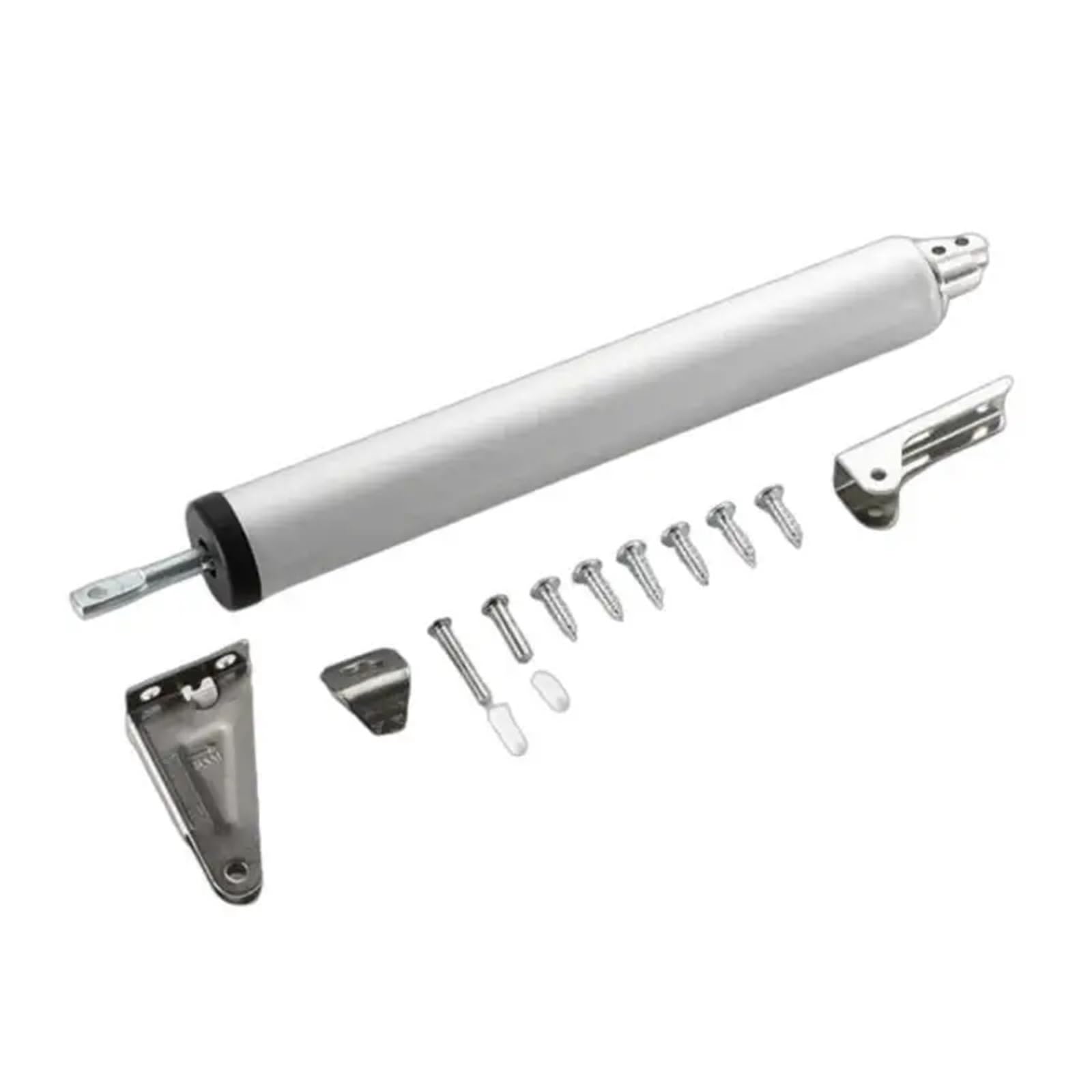 652F Aluminum Alloy Door Closers with Adjustable Speed Portable for Various Door Types(Silver)