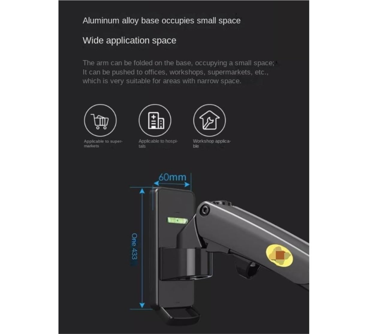 Supporto TV Supporto TV A Parete per da 17 A 35 Pollici, Ripiano Angolare Telescopico Che può Sostenere Fino A 10 kg, Angolo Regolabile Home Cinema