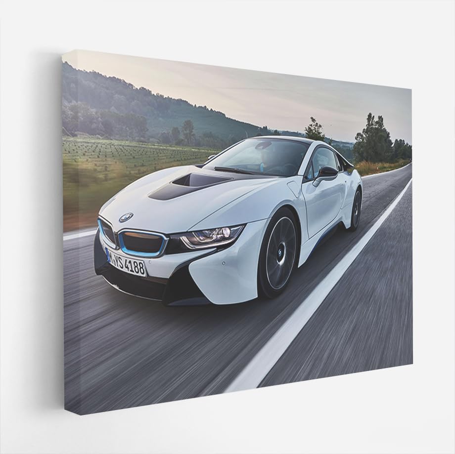 Amazon.com: Generic i8 BMW Car Car Poster Canvas Print Wall Art
