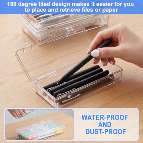 Image of Jetec 6 Pieces Mini Plastic Clear Beads Storage Containers Box for Collecting Small Items, Beads, Jewelry, Business Cards, Game Pieces, Crafts (6.1 x 2.6 x 1.2 Inch)