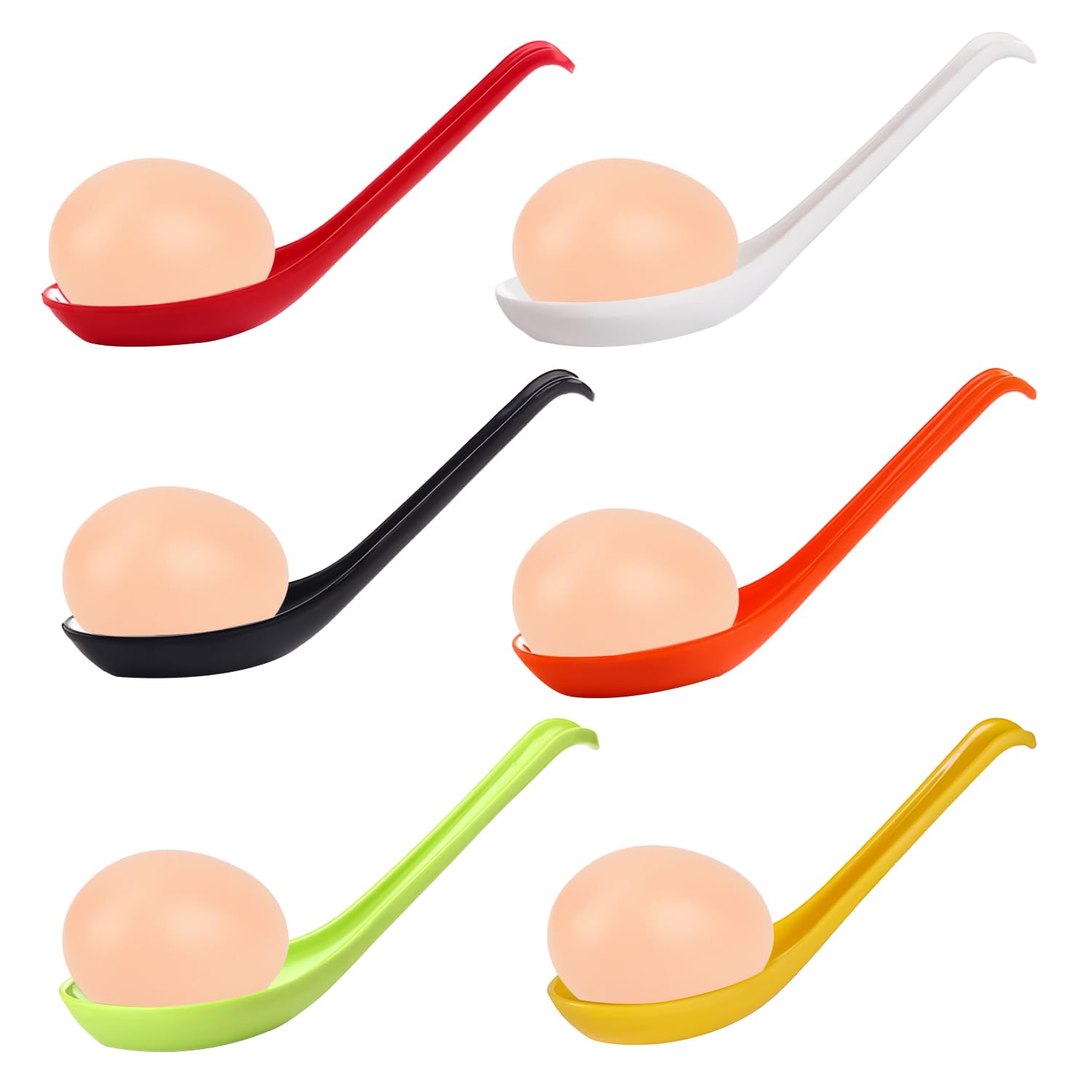 12Pcs Egg Spoon Race Game Sets Kids Balance Relay Games Outdoor Games Colors Family Games for Garden School Party