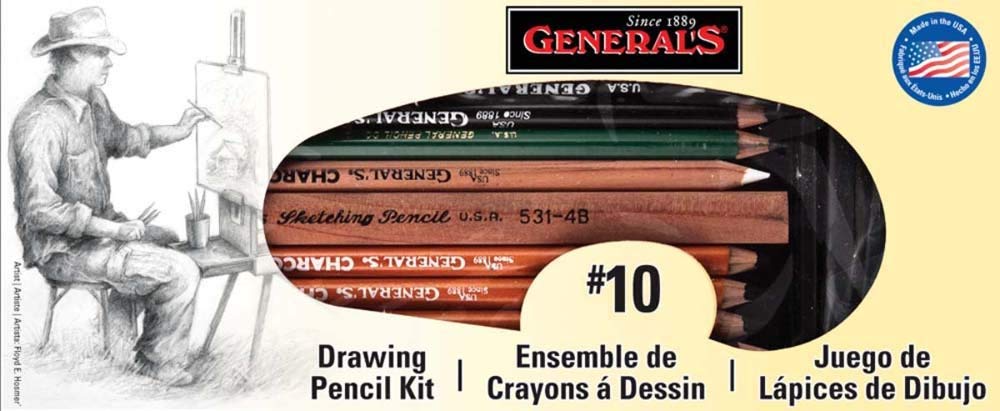 General Pencil Drawing Pencil Kit, 10 -Piece