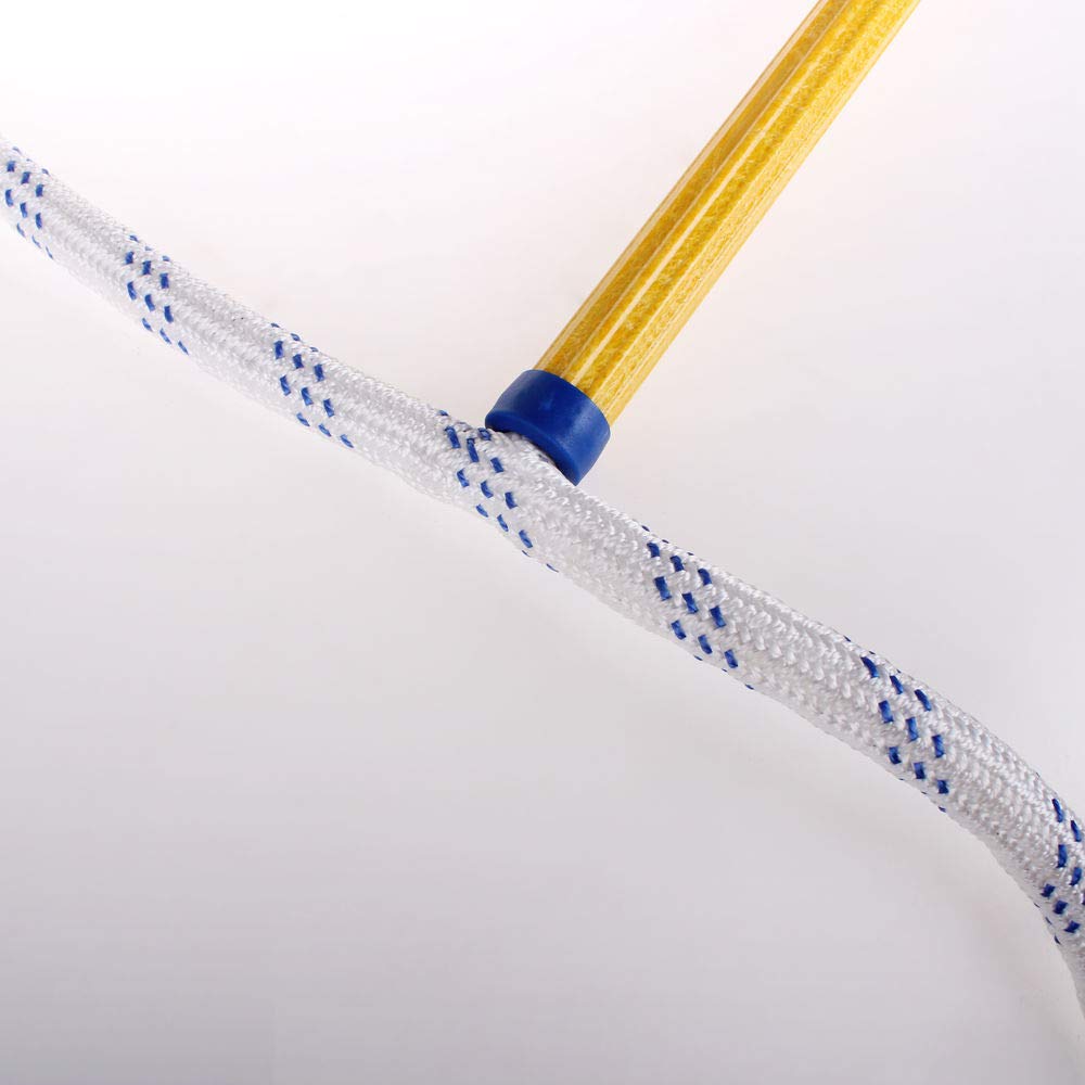 Genera Échelle de Secours Robuste en Polyester et Résine, Charge 200 kg, 3M / 5M / 10M / 15M, Jaune et Blanc