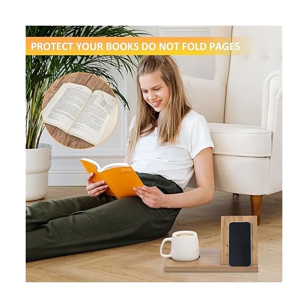 Small bookshelf triangle book holder wood short mini book rest simple bookcase for bedroom nightstand office desk library or table centerpiece decor for coffee and book lover  urban country home decor