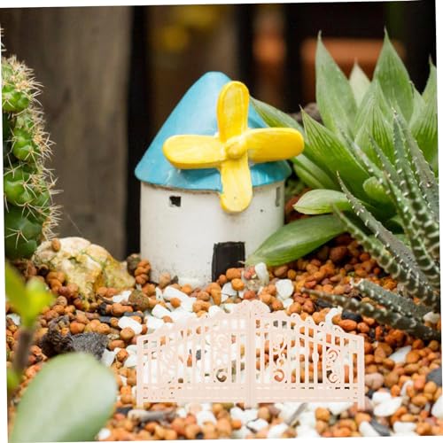Yardwe 5St Farmzaun-Modell Puppenhaus-Gartentor Weihnachtsdekoration Modelle -Zauntore dekorieren Mini-Gartenzauntore Tür Sandtischmodell Gebäudemodell Holzzaun Spielzeugzimmer – Bild 4
