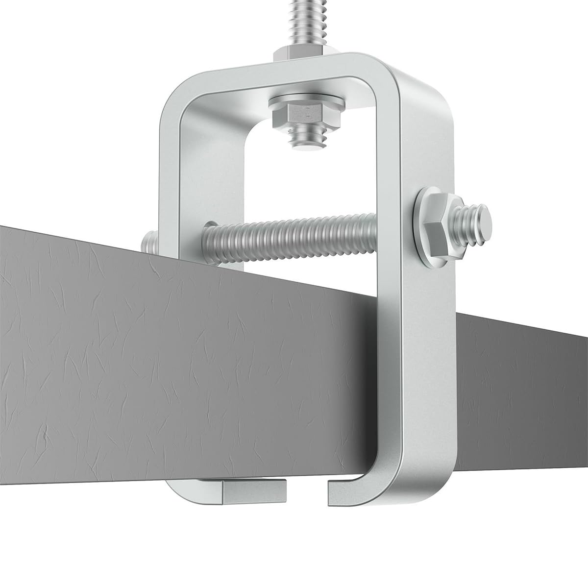 Laroal 2PCS Trolley Track Hanger Bracket Channel Trolley Hanger Support Intermediate Channel Track Bracke - Image 4