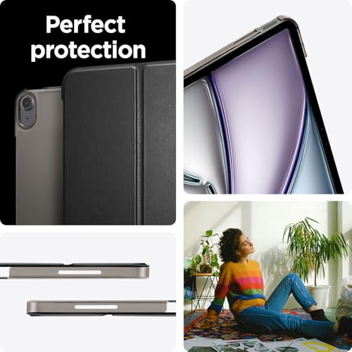 Image of Spigen for iPad Air 13 Inch Case M4 (2026), iPad Air 13 Inch Case M3 /M2 (2025 /2024), Smart Fold, Liquid Air Folio, Protective Tri-Fold Cover, Black