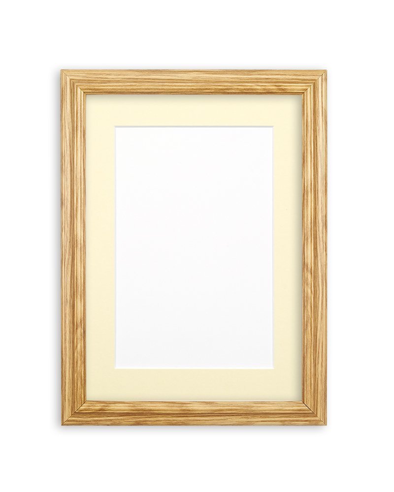 Brushed Oak Frame with Ivory Mount Elegant Photo Frame | Picture Frame | Poster Frame Frame - (50.8x40.6cm for 29.7x42cm) 20''x16 For A3 picture