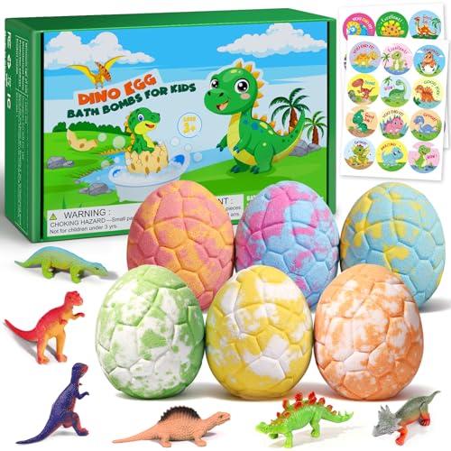 Eletorot Christmas Stocking Fillers Kid Dinosaur Bath Bomb with Toy Inside