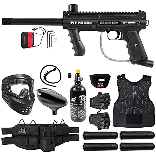 Maddog Tippmann 98 Custom Basic Protective HPA Paintball Gun Marker Starter Package - Black