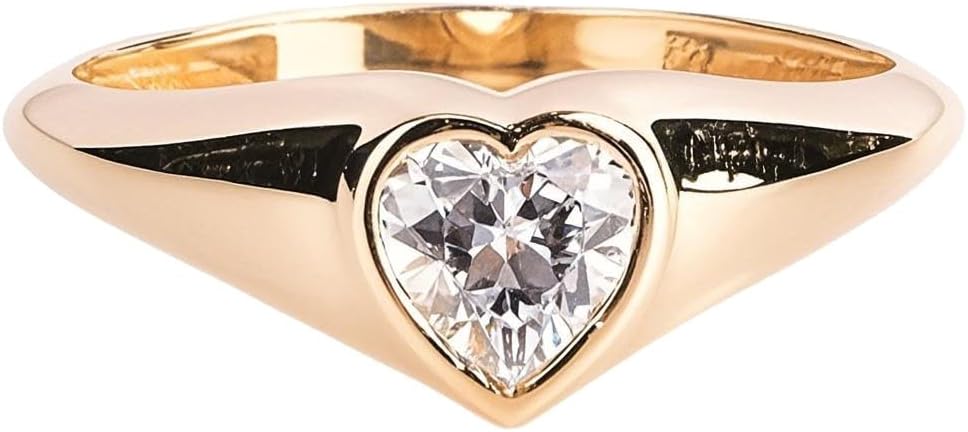 IGI CERTIFIED Personalized Heart Cut Lab Grown Diamond Heart Cut 10K/14K/18K Gold Engagement Ring D Color VS1-VVS1 Clarity for Women Size 3 to 15