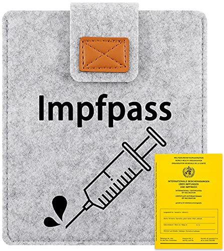 Impfpass Hülle Erwachsene Impfausweis Schutzhülle-Impfausweis Schutzhülle für Impfpass-impfpasshülle impfpassausweis schutzhülle-hellgrau Cover