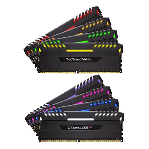 CORSAIR Vengeance RGB 64GB (8 x 8GB) 288-Pin DDR4 SDRAM DDR4 2933 (PC4 23400) Desktop Memory Model C