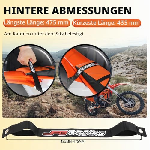 Foto von Motorrad Rettungszuggurt, Dirt Bike Vorne und Hinten Rettungsgurt Set