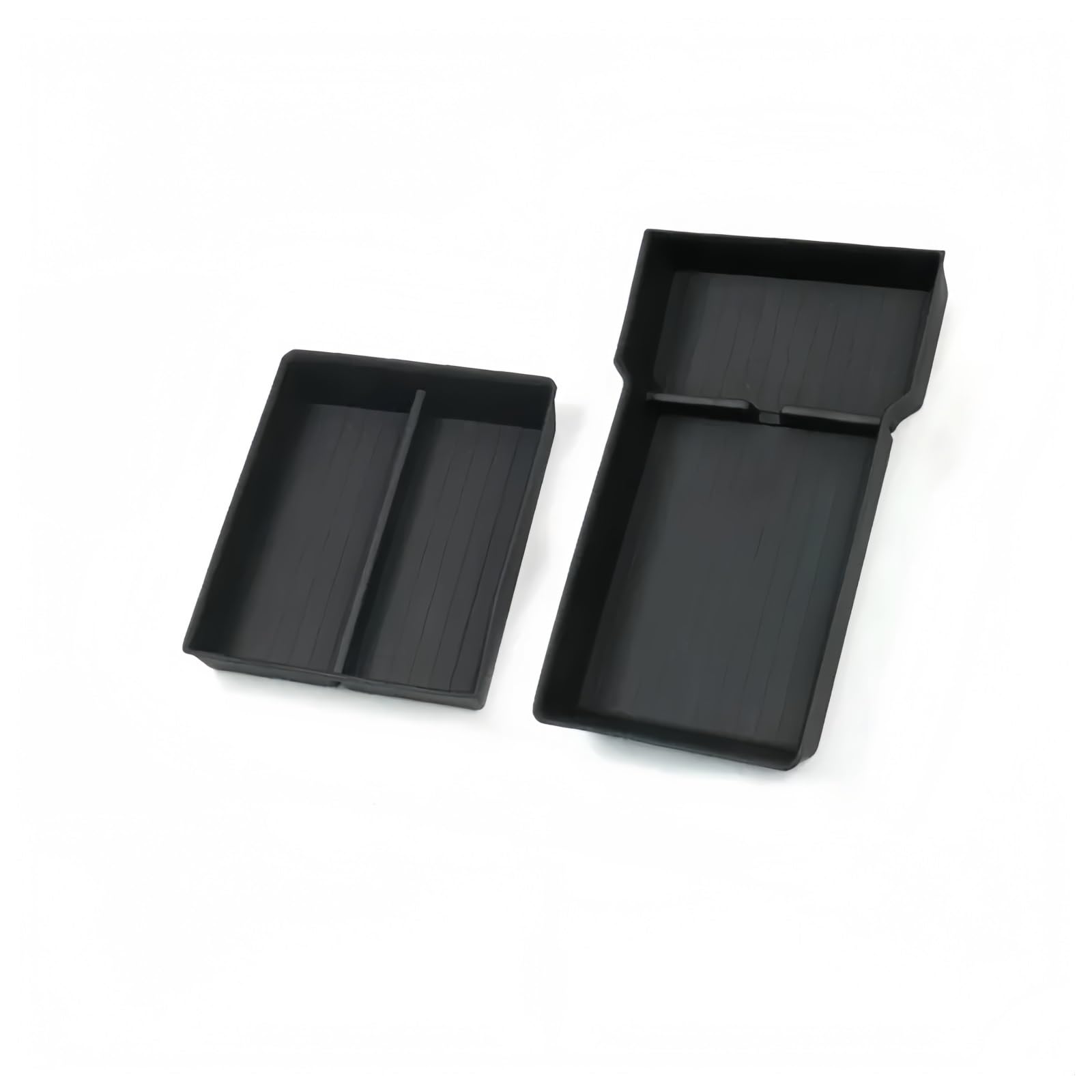 bssyung Center Console Organizer For Tesla for Model 3 Highland 2024 Center Console Storage Box Organizer Tray Armrest(2PCS Black)