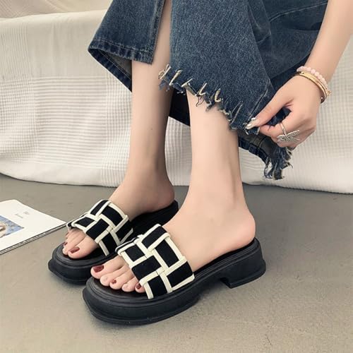 Women's Platform Sandals Strap Slide Sandals For Women Casual Slip On Platform Wedges Slides Open Toe Beach Summer Sandals2