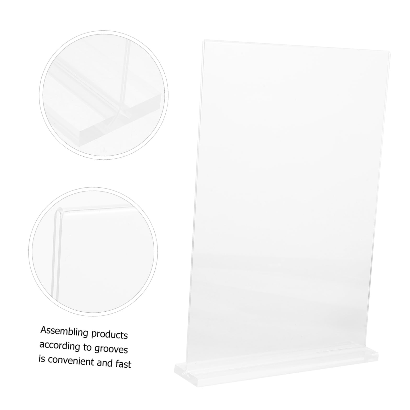 Homoyoyo 5piezas Expositor De Transparente Portamenús Escritorio Soporte De Acrílico para Carteles De Oficina Restaurantes Hoteles Expositor De Escritorio