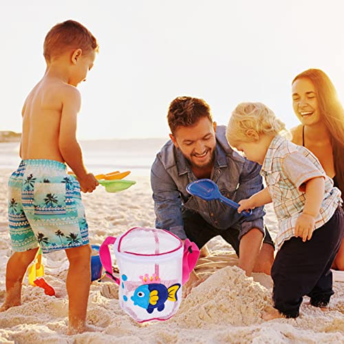 Kisangel Adjustable Zipper Mesh Beach Seashell Bag Portable Carrier for Summer Safe Material for Collecting Seashells and Beach for Boys4