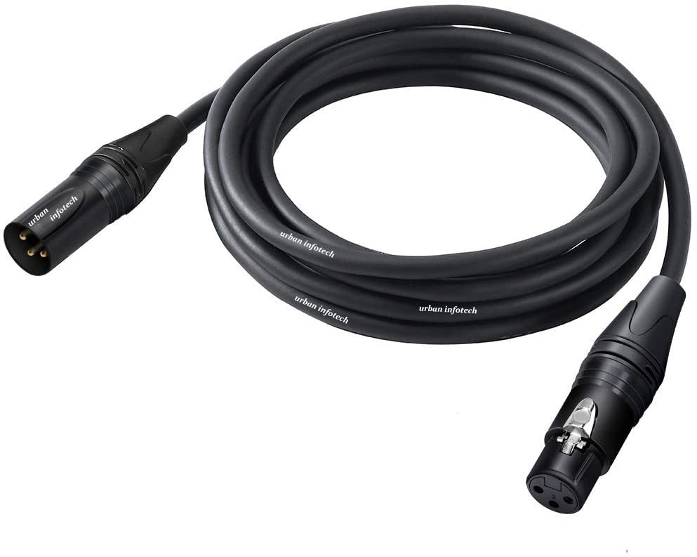 Image of DEVICE OF URBAN INFOTECH Male to Female XLR Cable for Condenser Microphone Balanced 3 Pin Copper Coated Mic Cord for Studio Amplifier Mixer DJ Premier Stage Performance (3)