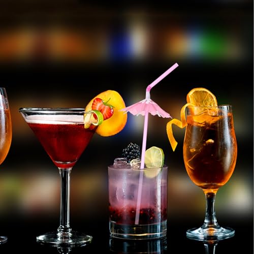 100 pitillos desechables con sombrilla para fiesta miniatura 2