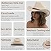 Melesh Western Cowboy Hat for Women Men Small Short Wide Brim Beach Cowgirls Cattleman Cowboys Hats (US, Alpha, One Size, Beige)