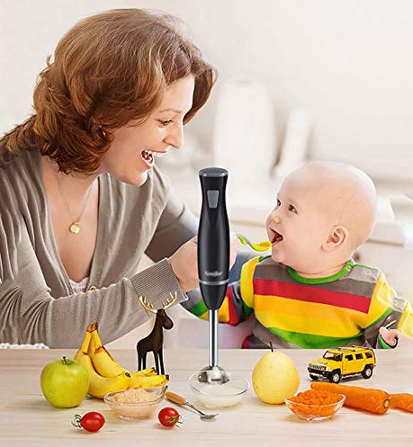 Hand Blender,mixer food processor Stainless Steel, juicers Hand Stick Blender Mixer Vegetable Meat Grinder, 600ml Smoothie Cup - 5 speed (Color : 750W) - Image 8