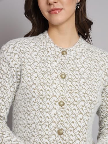 Image of eWools Women's Winterwear Woolen Long Coat Sweater Cardigans