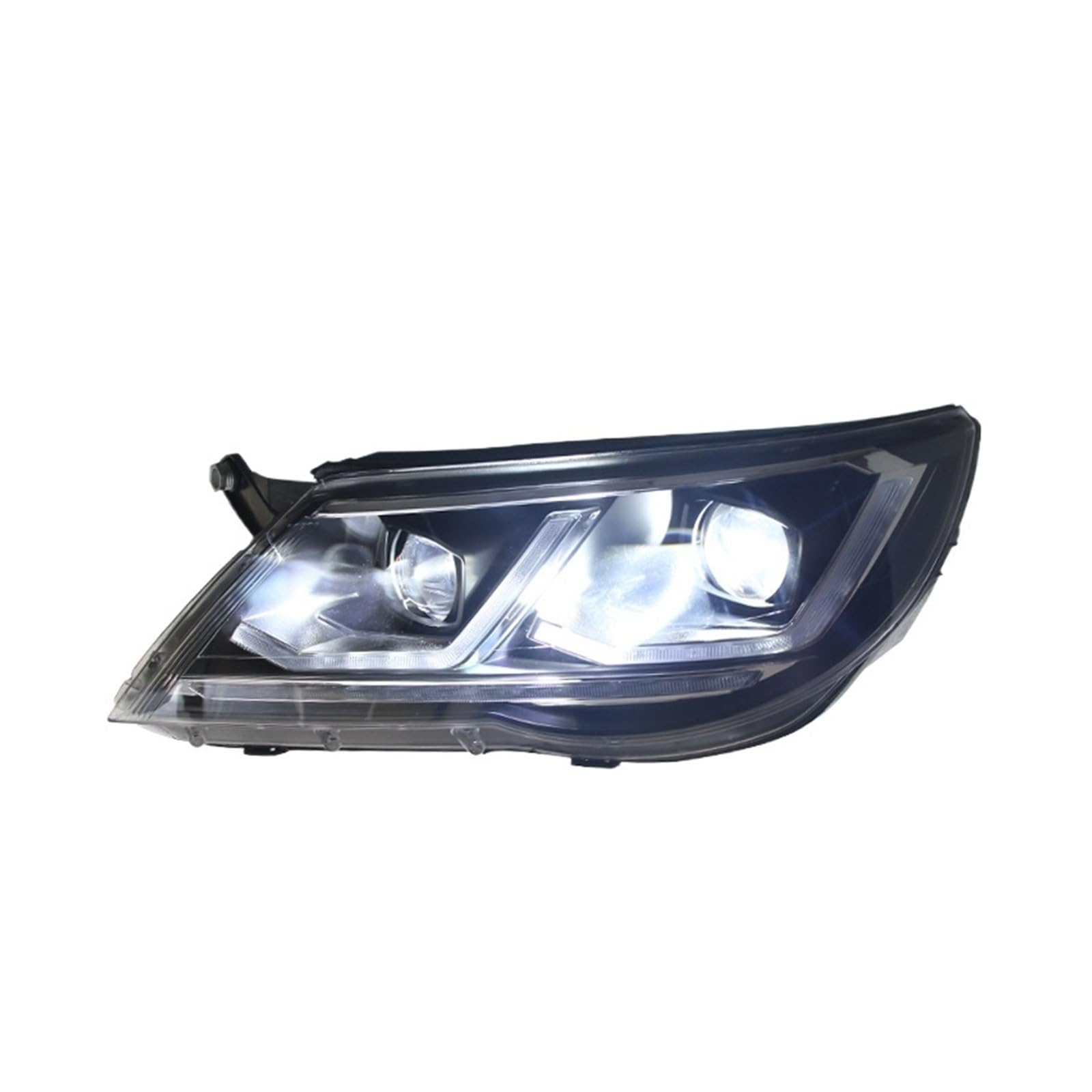 Fari Anteriori per VW Tiguan 2013-2017 con fendinebbia, luci diurne, luci di Stop e indicatori di direzione. Installazione Semplice (Plug And Play).