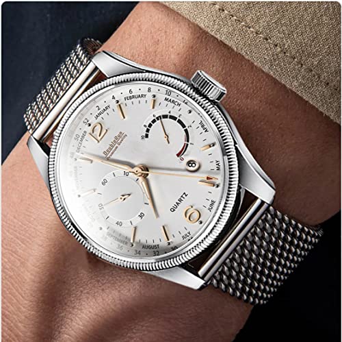 Image of DOUBLERUN 8005 3D Glass Date Display Dial Chain Belt Analog Watch - for Men