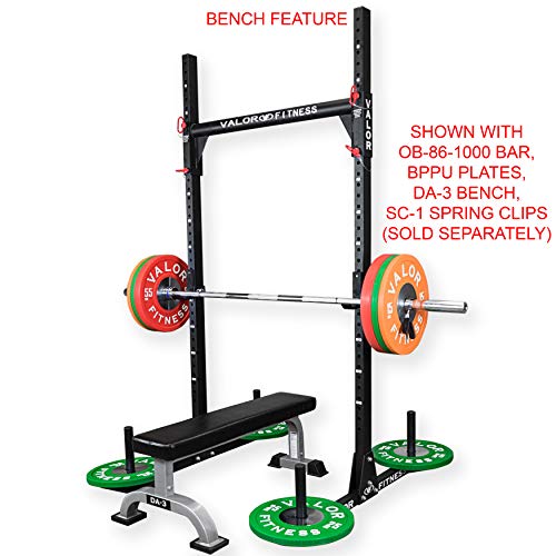 Valor Fitness BD-21 Yoke Rack Strongman Equipment J Hooks Squat Rack and Bench Press Pull Up Bar Optional Safety Spotter… - Image 6