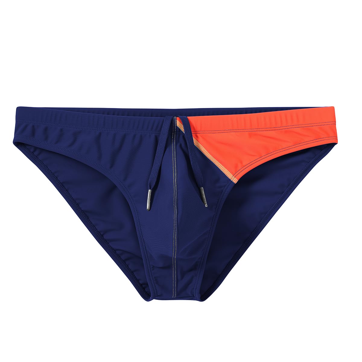 BIATWOWR Adjustable Low Rise Swim Brief with Sexy Bulge Pouch Design