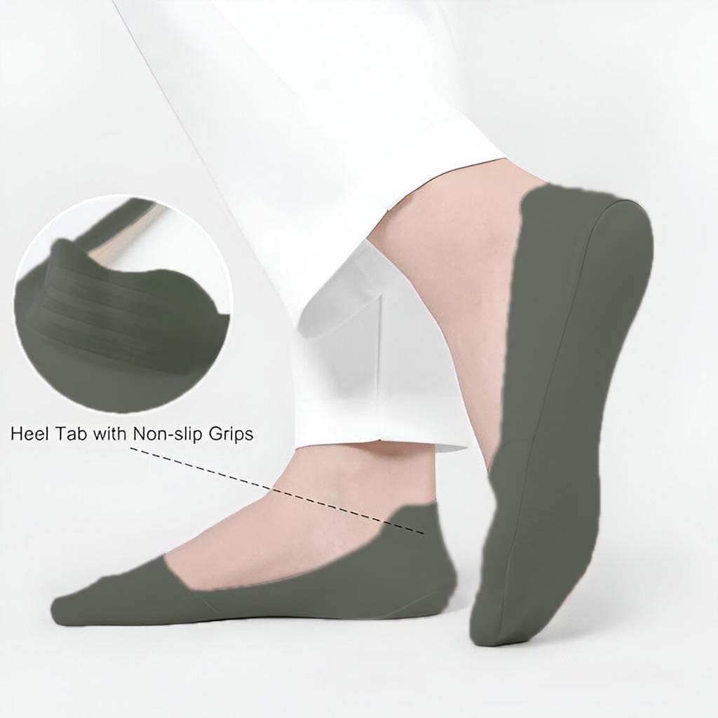 TECPHILE Women's No-Show Ankle-Length Socks ice Silk (Pack of 3), Premium Cotton-Spandex, Non-Slip Invisible Design, Moisture-Absorbing & Odor-Free, Ideal for Running, Hiking & Everyday Wear - Image 5 thumbnail