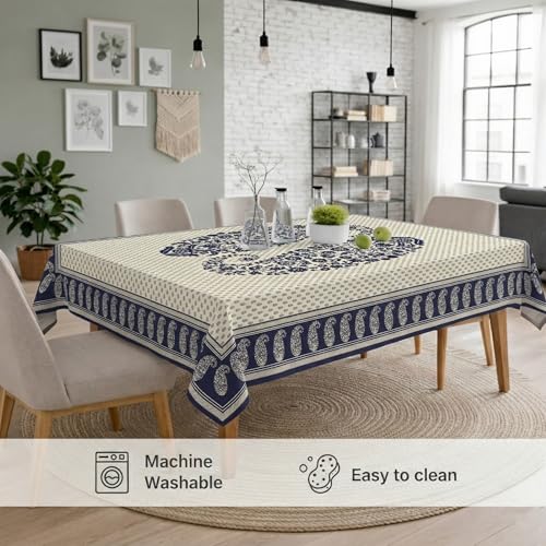 Image of STITCHNEST 'Tavola Luxe Series' Dining Table Cover 60x90 Inches | 6 Seater - 8 Seater Rectangular Dining Table Cover | Premium Fabric, Washable & Colour Fast