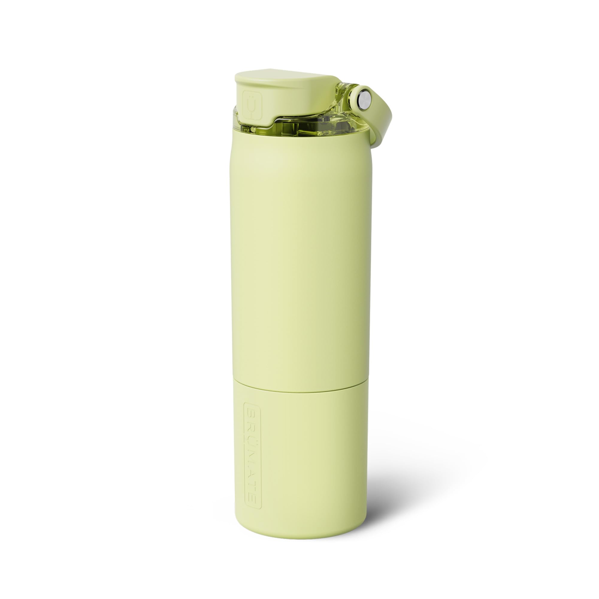 BrüMate Rise 25oz Water Bottle With 100% Leakproof Covered Silicone Straw | Insulated Stainless Steel Water Bottle | Cup-Holder Friendly | Fast Flow | Soft Sip Silicone Spout | BPA-Free (Prickly Pear)