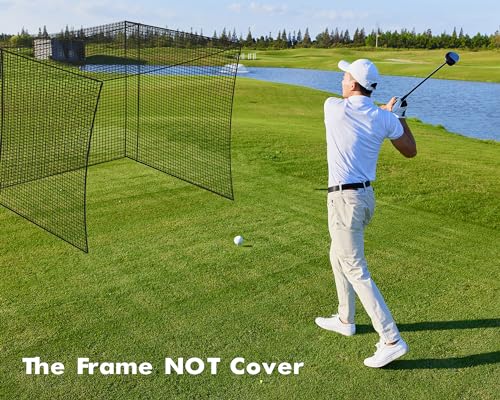 Fahnemt Golf Batting Cage Net for Indoor or Outdoor Golf Practice (10 * 10 * 10ft)