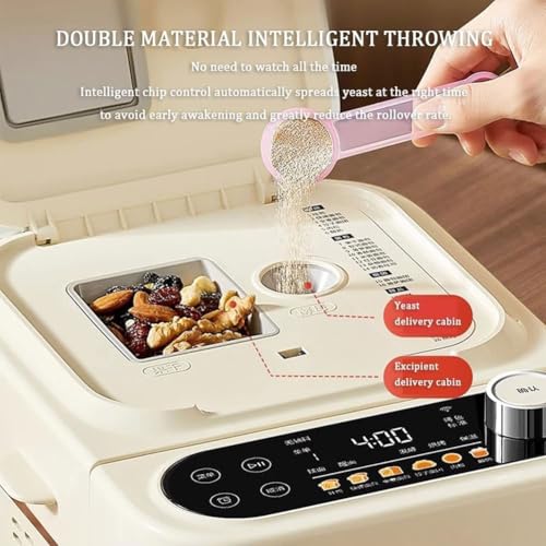 Automatischer Brotbackautomat,Brotbackautomat mit automatischem Nussspender,26 voreingestellte Funktionen,13-Stunden-Timer und 1-Stunden-Warmhaltefunktion,kleiner Brotbackautomat for Küche und Zuhause – Bild 6