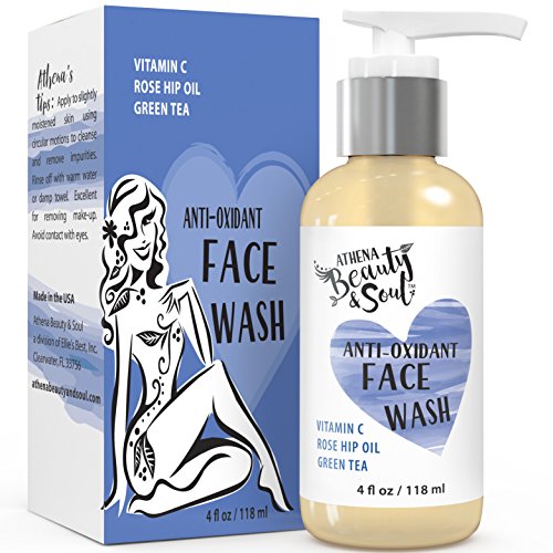 Face Wash & Facial Cleanser - For Normal, Oily & Dry Skin To Deep Clean Pores Gently - 72% Organic – Vitamin C & E, Aloe Vera, Rose Hip Oil, Green Tea & Borage Oil - Acne Prewash - 4 oz Concentrated